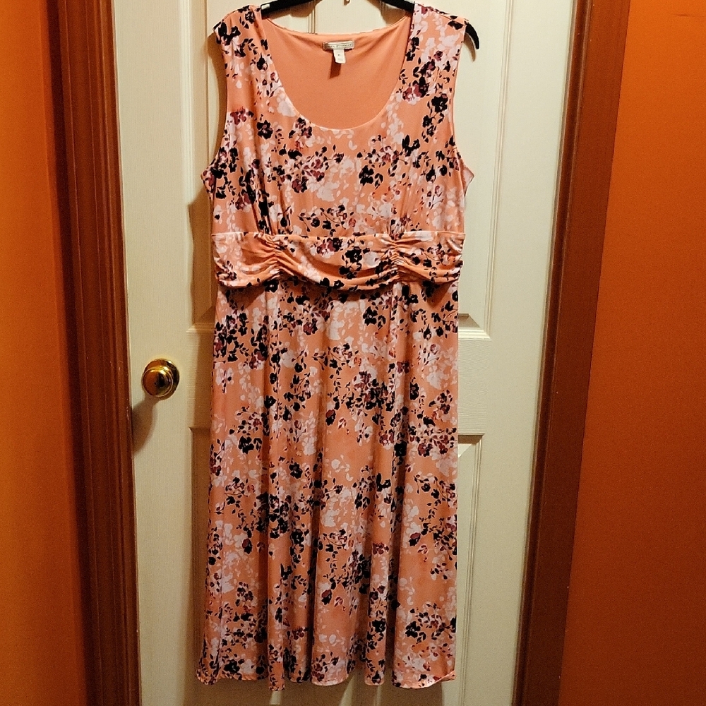 Dana Buchman Women's Sleeveless  Floral Dress Size XL